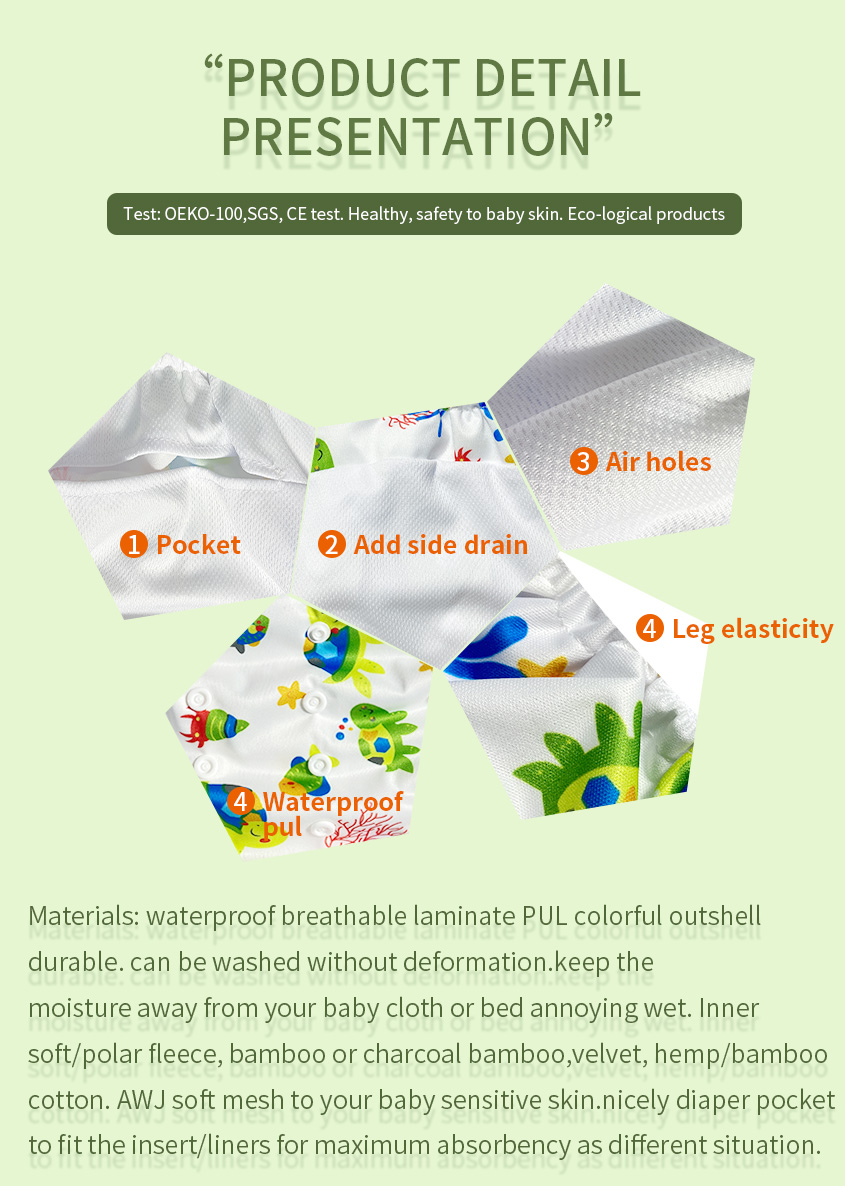 Washable Pocket cloth diaper