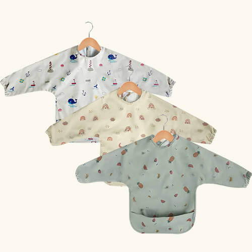baby bibs long sleeve waterproof