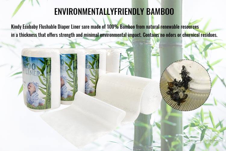 forro de fralda de bambu biodegradável