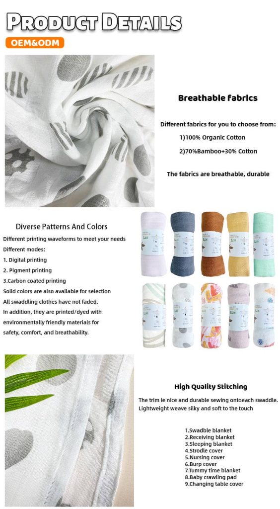 baby muslin swaddle blanket
