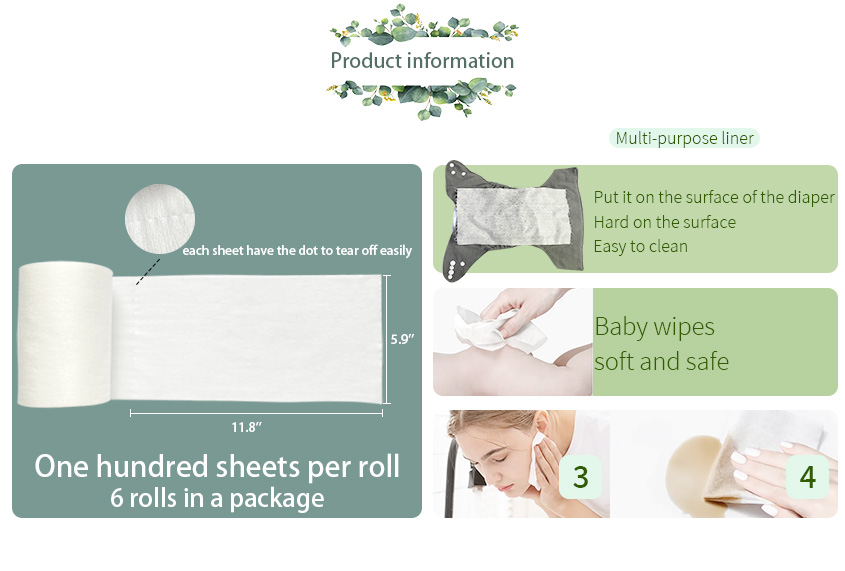 Degradable Disposable Diaper Liners, the perfect choice for convenient and skin-friendly diaper changes.