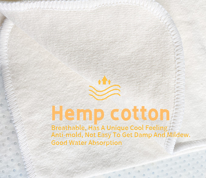 Washable trifold hemp cotton insert